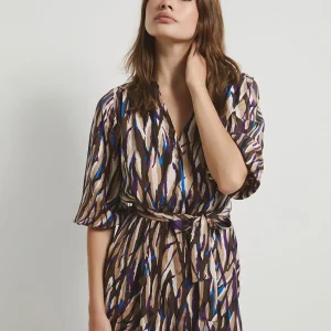 LC Waikiki Mixed V Neck Patterned Women's Dress